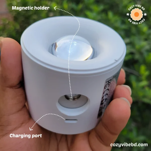 Modern Dimmable Rechargeable Wireless LED Wall Lamp - magnetic holder photo by cozy vibe bd shop