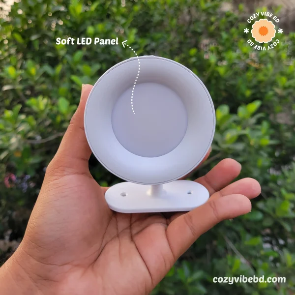 Modern Dimmable Rechargeable Wireless LED Wall Lamp - soft LED panel photo by cozy vibe bd shop