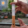 product motion sensor light - wood looking plastic handle is labeled with text - image by cozy vibe bd